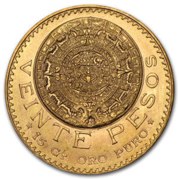 Mexico 20 gold peso coin