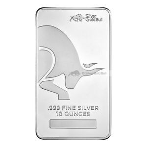 silvergoldbull 10 oz silver bars spot price