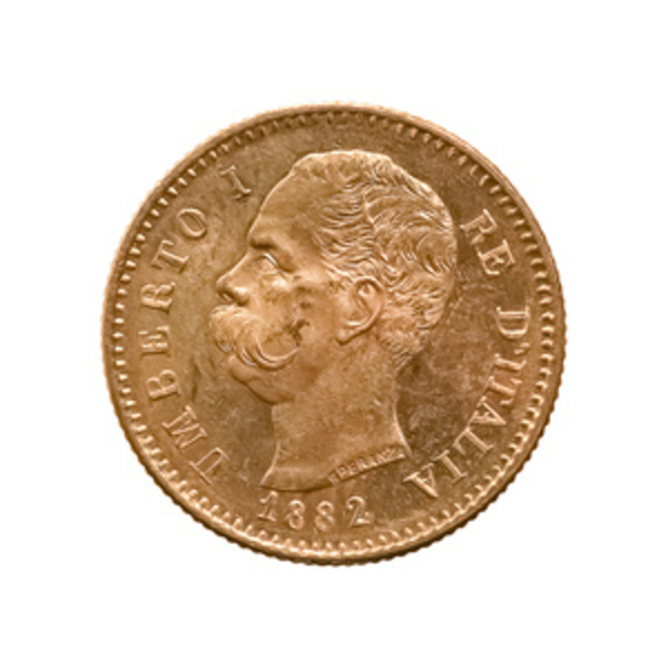 Italy LMU Umberto I 20 Francs Gold Coin 