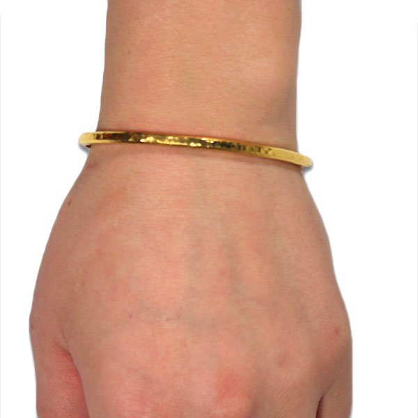 24K Gold Plated Servant of God Bangle Large Ganit  adagio Creative  Workshop