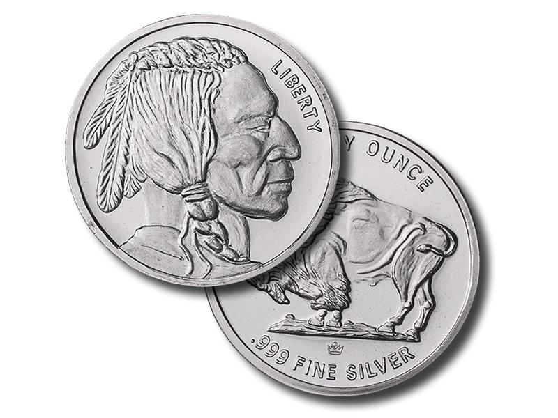 Generic Silver Rounds - Buffalo Design