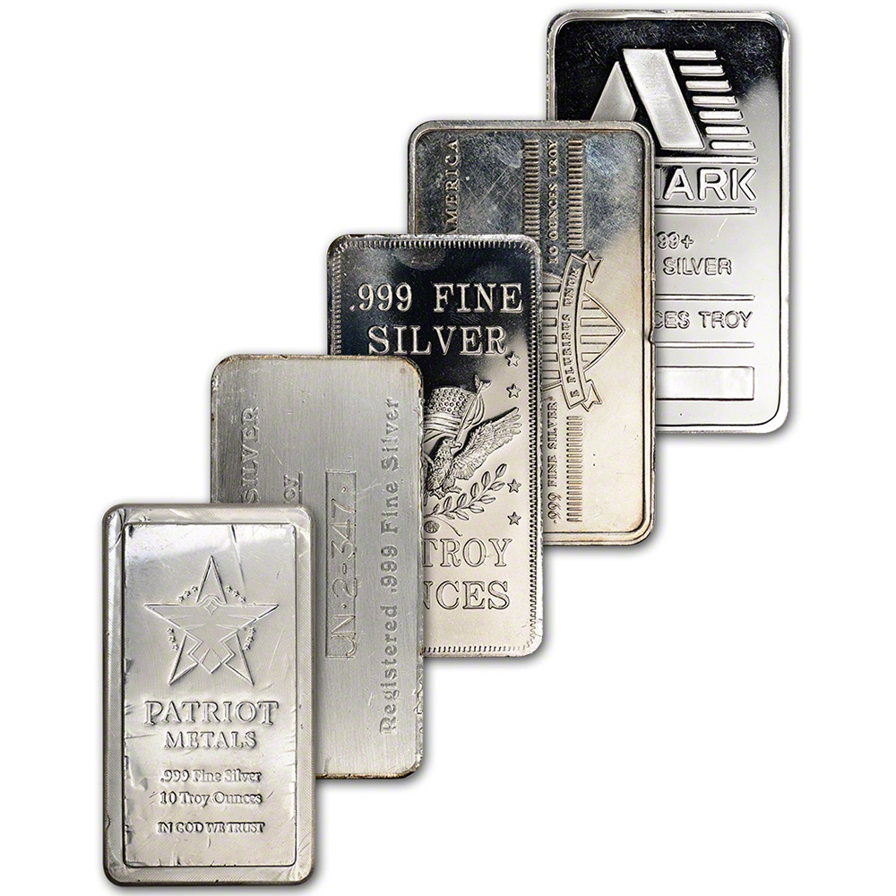 10 oz silver bullion bars