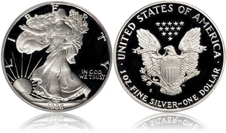 1986 silver eagle ms70