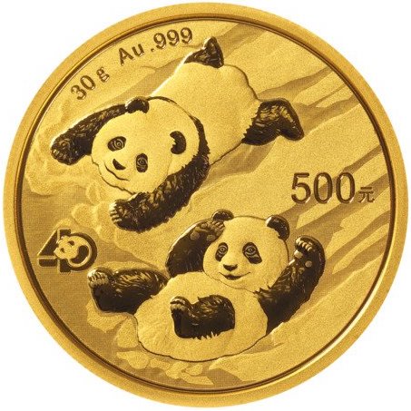 2022 Chinese Panda 30 gram gold coin