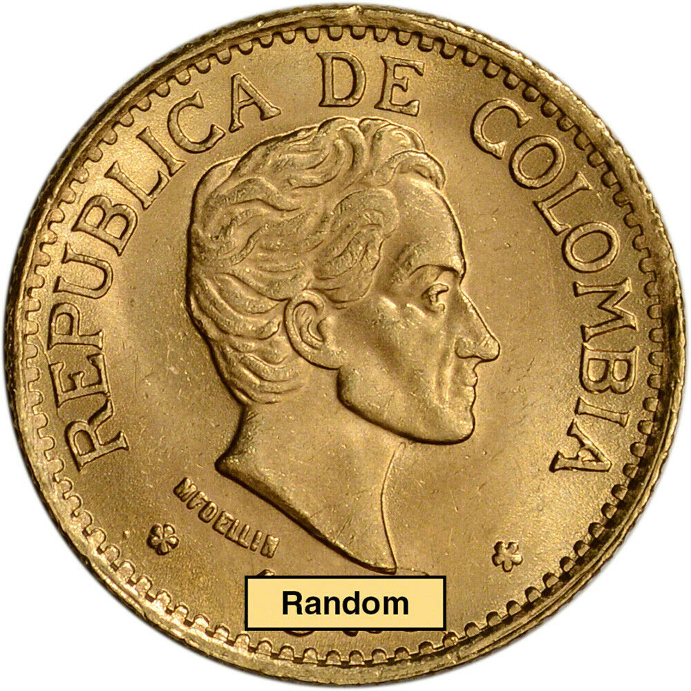 Colombia 5 pesos gold coin