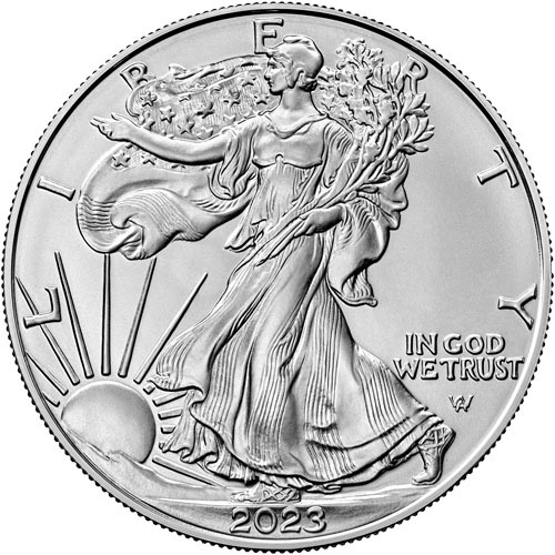 2023 American Eagle 1 oz Silver Coin Obverse