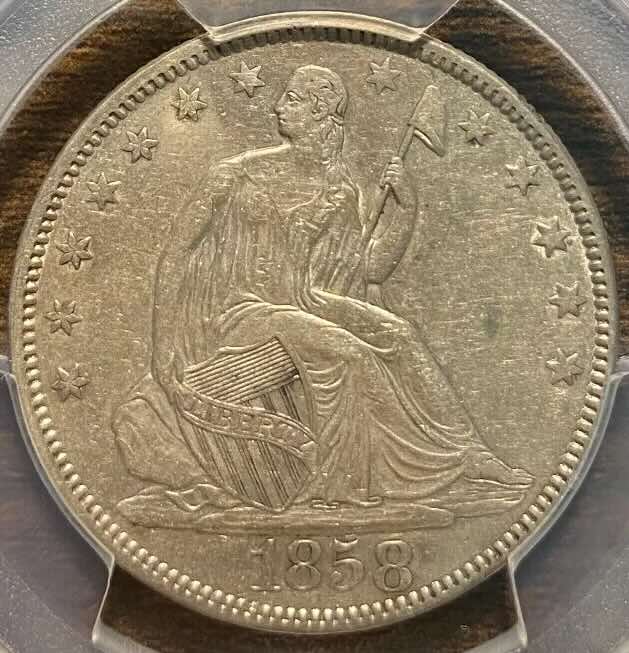 1858 Seated Liberty Half Dollar