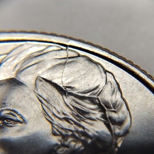 Close Up Photo Showing the 2023 P Jovita Idar Quarter Die Crack