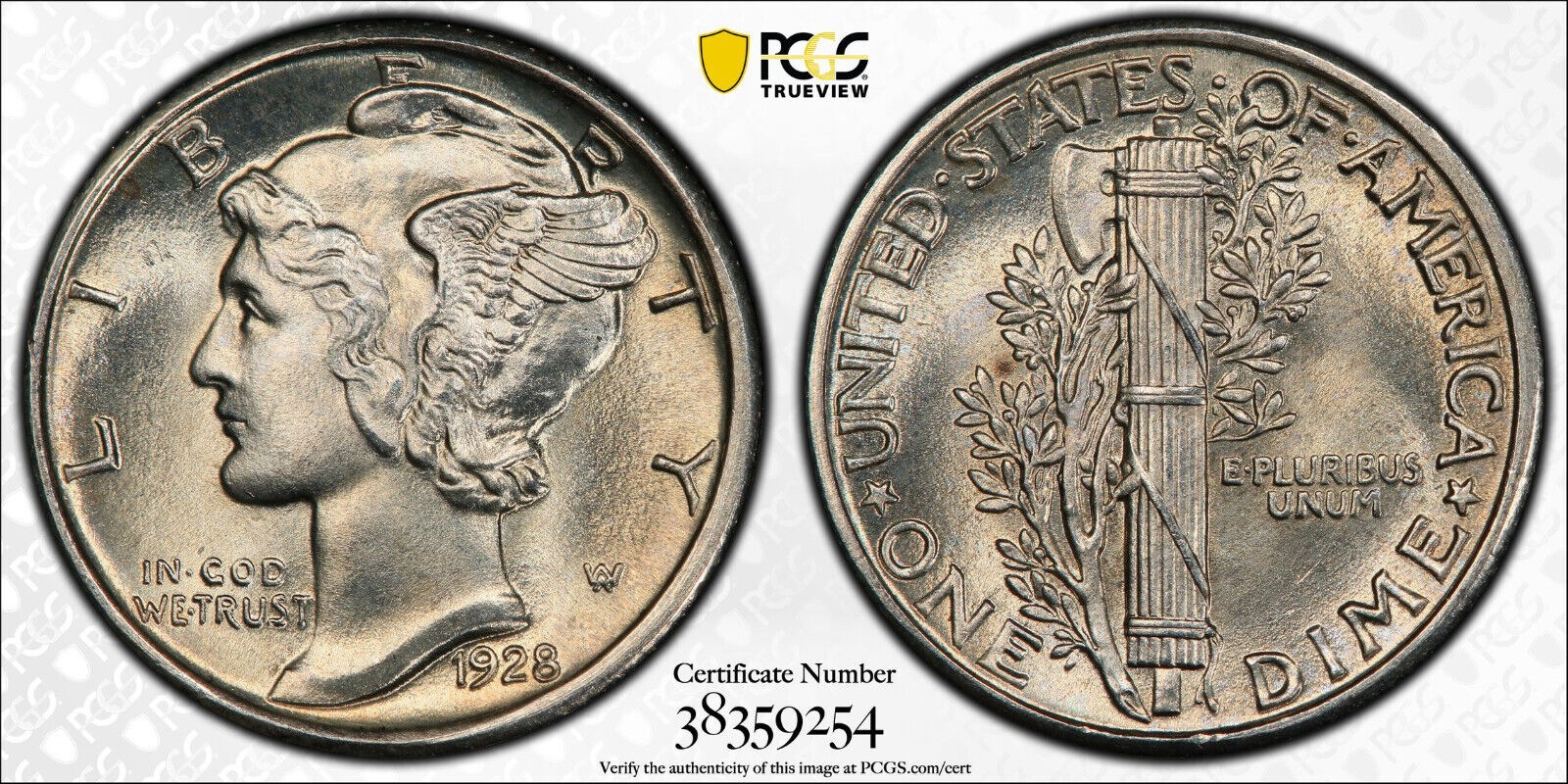 Winged Liberty Mercury Dime Obverse and Reverse Designs