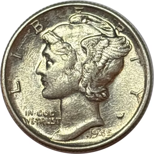 1945 Winged Liberty 10c "Mercury Dime"