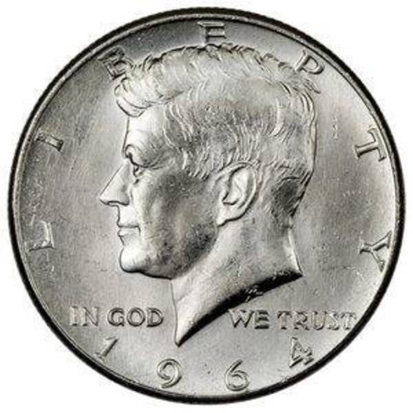 1964 Kennedy Half Dollar Obverse