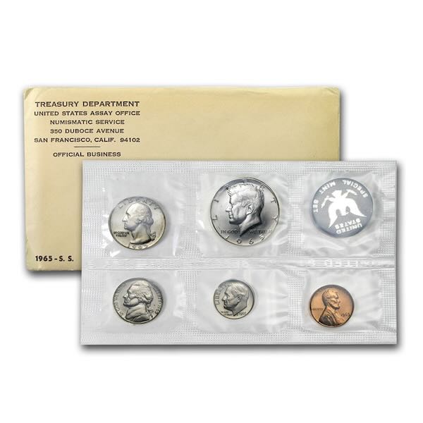 US Mint 1965 Special Mint Set in Original Government Packaging