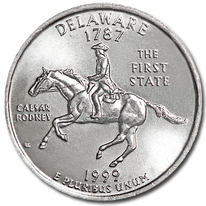 1999 Delaware Spitting Horse Quarter Error