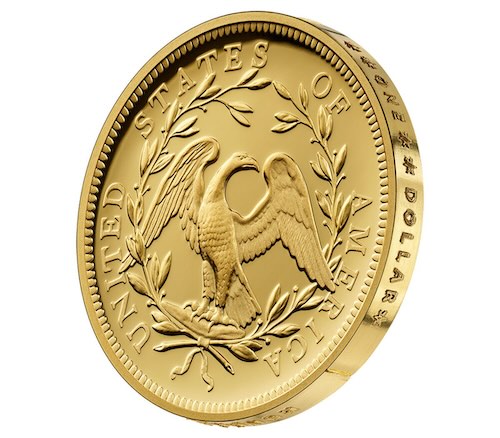 2024 Flowing Hair Gold Coin Reverse