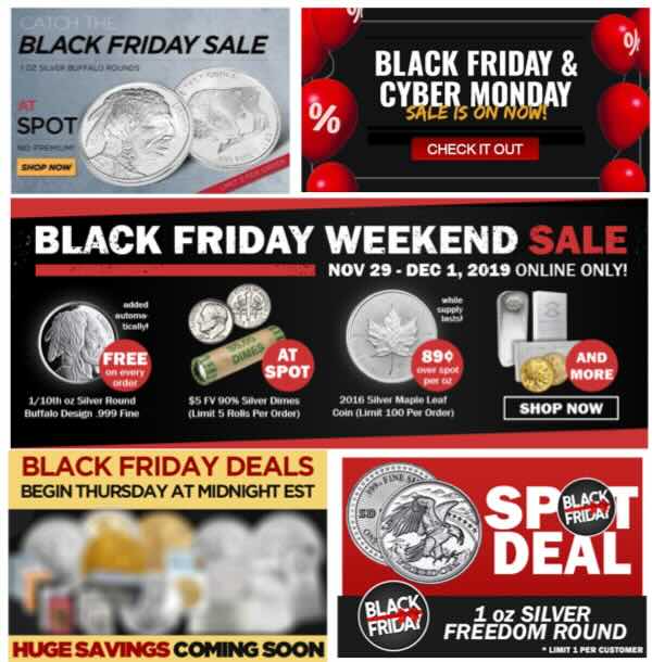 Examples of Black Friday Deals from previous years