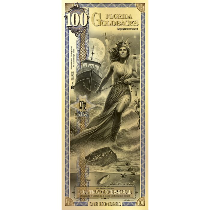 Florida 100 Goldbacks Note