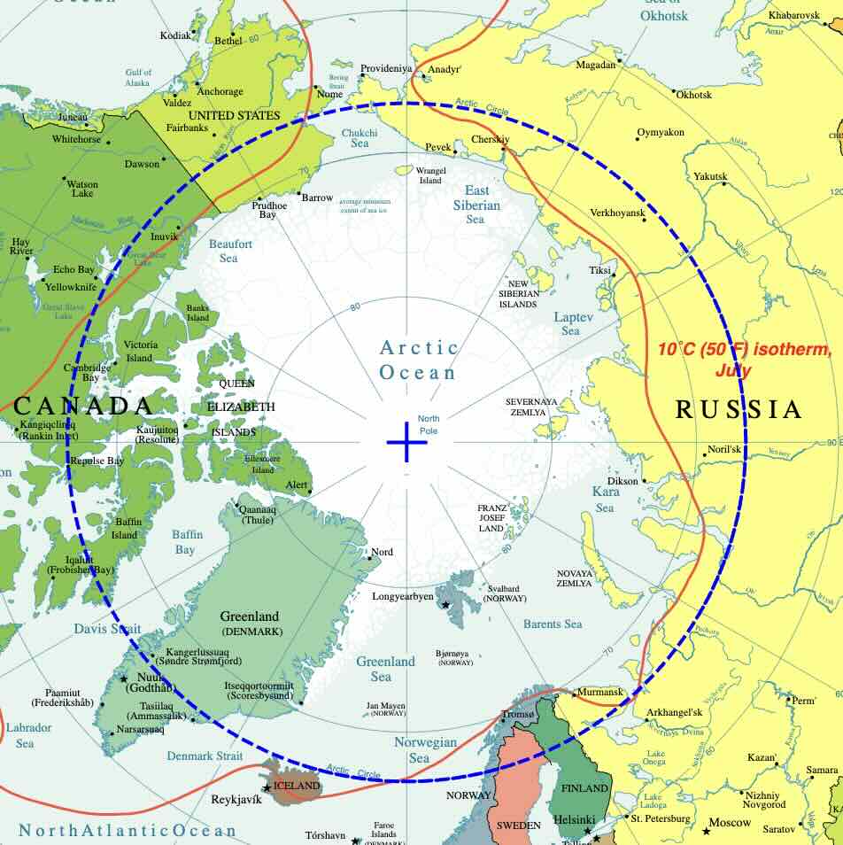 Arctic Circle Land Map