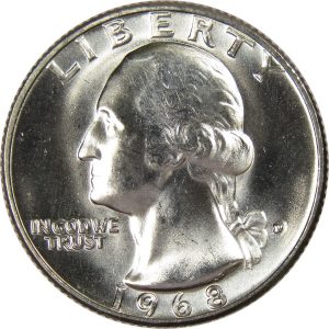 1968 Washington Quarter BU
