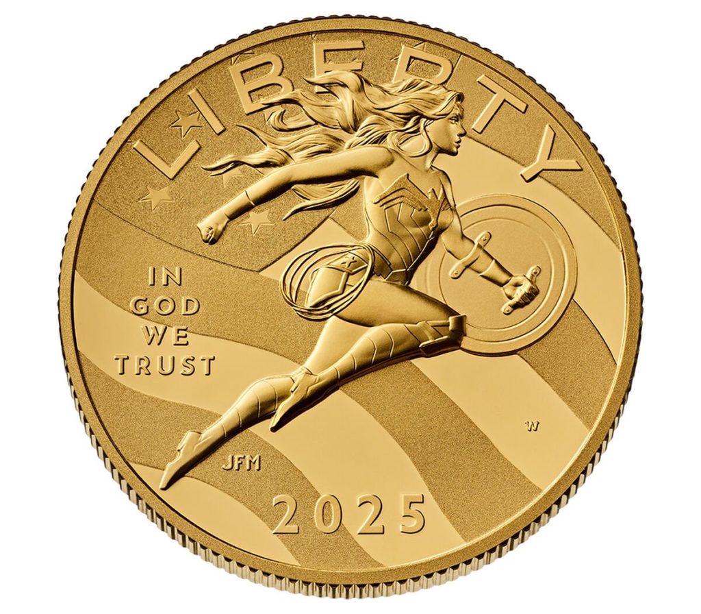 US Mint 2025 Wonder Woman 1/2 oz Gold Coin Obverse