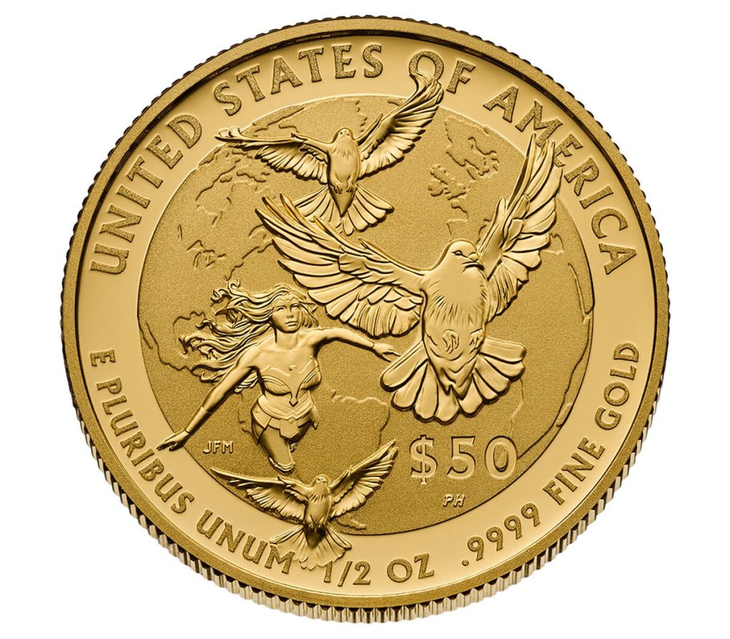 Wonder Woman Gold Coin Reverse