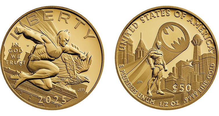 US Mint 2025 DC Comics Batman 1/2 oz Gold Coin