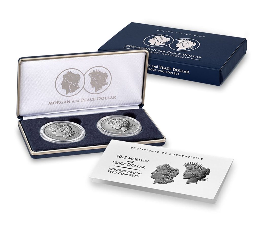 2025 Morgan and Peace Dollar Reverse Proof Two-Coin Set