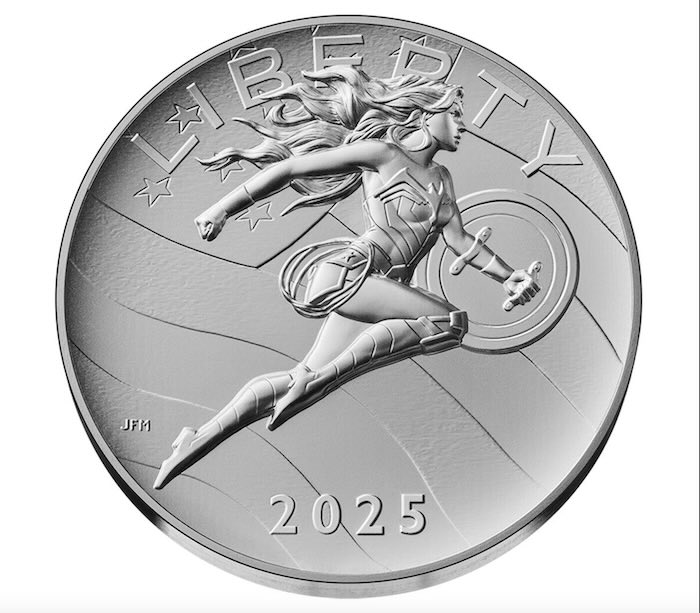 2025 Wonder Woman 2.5 oz Silver Medal Obverse