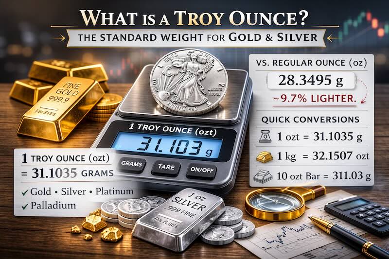 troy ounce vs a regular ounce and quick conversions