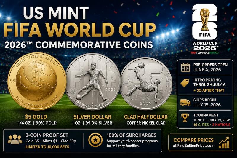 US Mint FIFA World Cup 2026 Coins Presale Begins