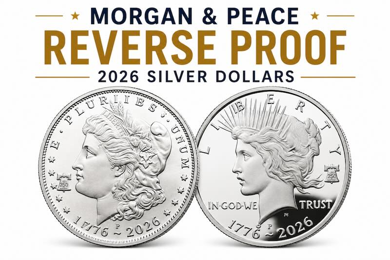 2026 Reverse Proof Morgan and Peace Silver Dollar Coins