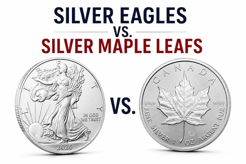 silver eagles vs maple leaf coins for investment and savings