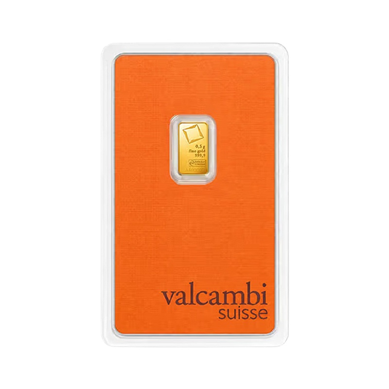 1/2 Gram Gold Bar - Valcambi
