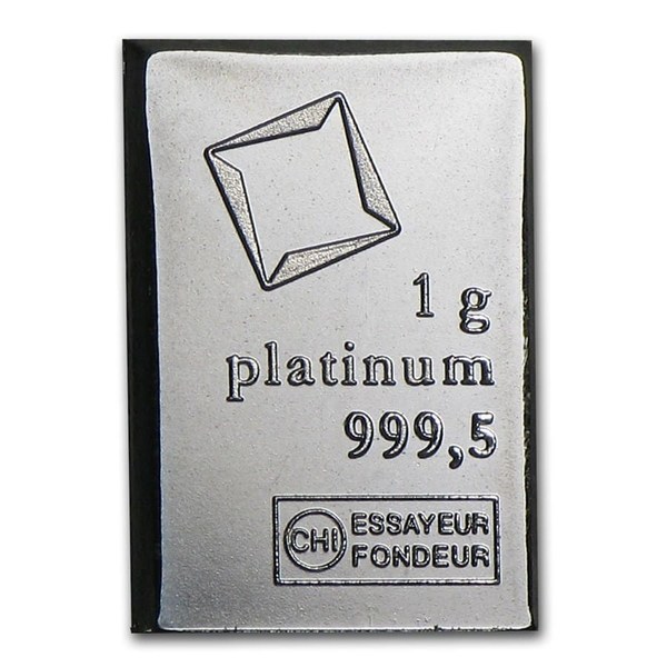 Compare platinum prices of Valcambi 1 gram Platinum Bar