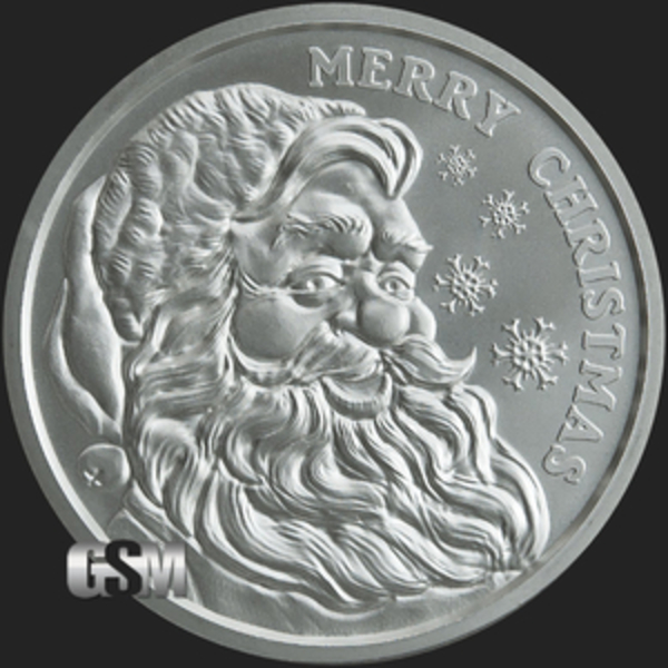 Compare silver prices of 2019 Merry Christmas Santa 1 oz Silver Round