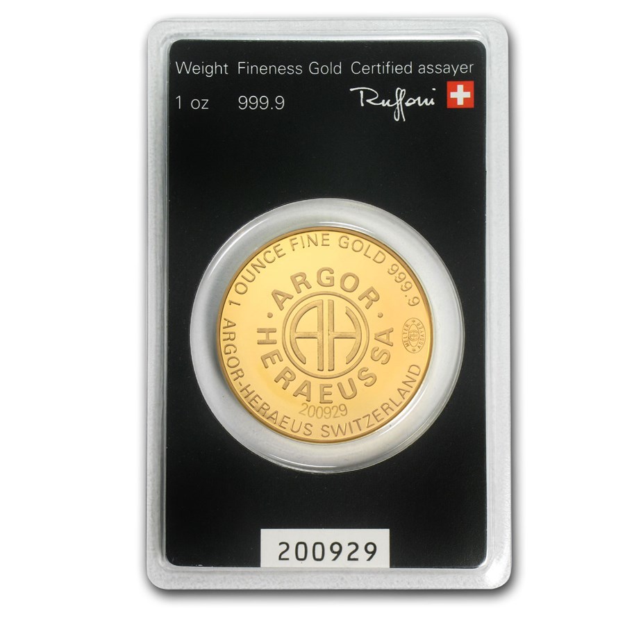 Compare 1 oz Gold Round - Argor-Heraeus KineRound prices