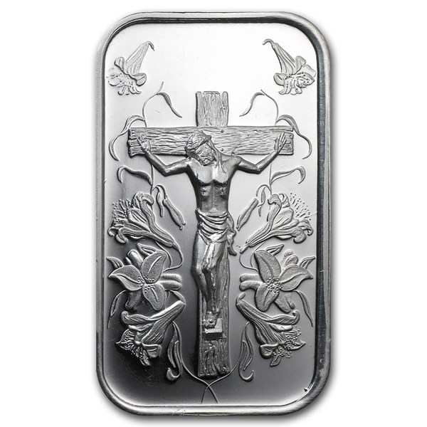 Compare 1 oz Silver Bar - Jesus Crucifix prices
