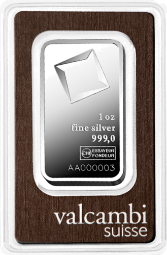 Valcambi 10 Oz Bar, .999 Pure Silver 