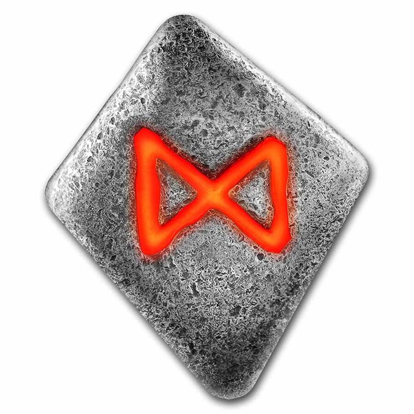 Compare 1 oz Silver Piece - Germania Mint Fluorescent Rune: Dagaz prices
