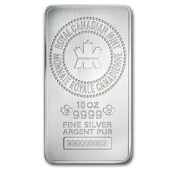 10 oz Silver Bars Royal Canadian Mint (RCM)