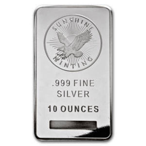 10 oz Silver bars for sale, 10 Troy weight Bullion - Money Metals