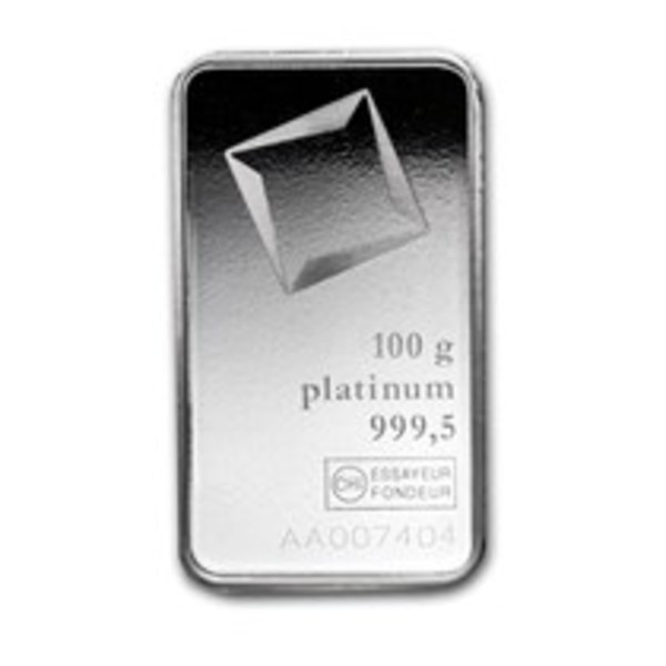 Compare platinum prices of 100 gram Platinum Bar - Valcambi (In Assay)