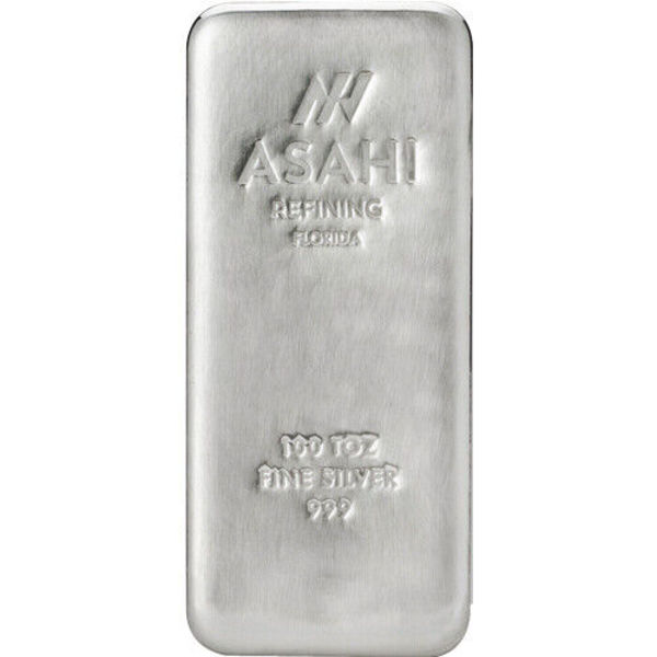 Compare 100 oz Asahi Florida Silver Bar prices