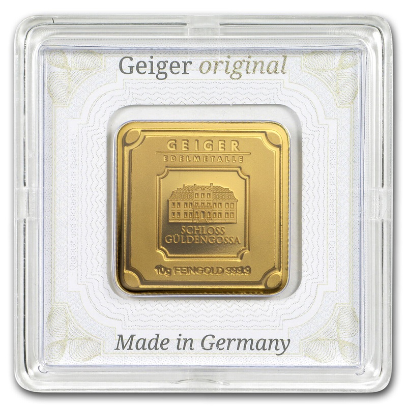 Compare 10 gram Geiger Edelmetalle Gold Bar prices