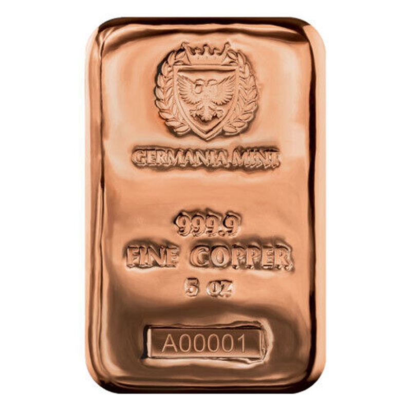 10 oz Germania Mint Cast Copper Bar