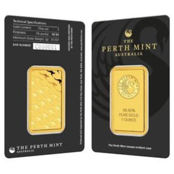 Compare cheapest prices of 1 oz Gold Bar - Perth Mint 