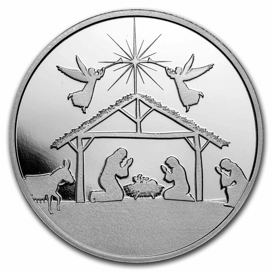 Compare 1 oz Silver Round - Nativity Scene prices