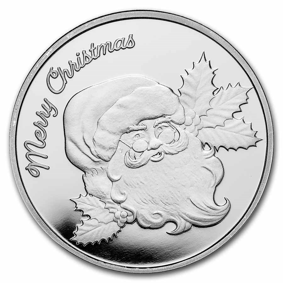 Compare Christmas Santa 1 oz Silver Round prices