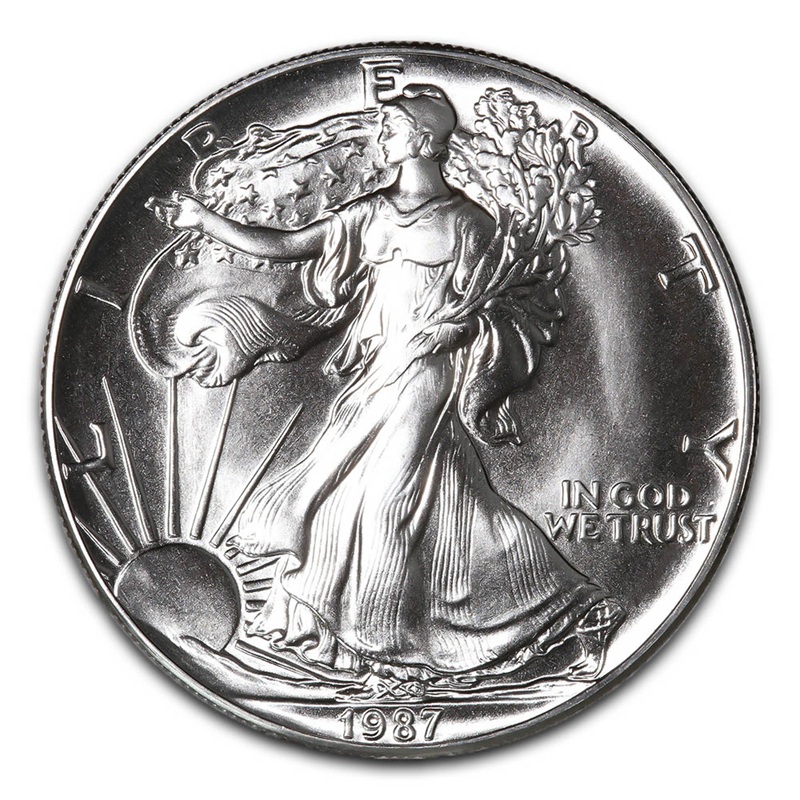Compare 1987 1 oz American Silver Eagle Coin prices