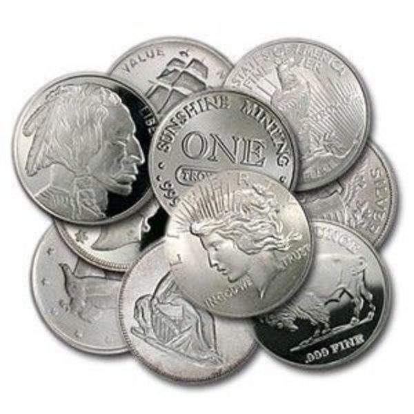 Compare Generic 1 oz Silver Rounds (Random) prices