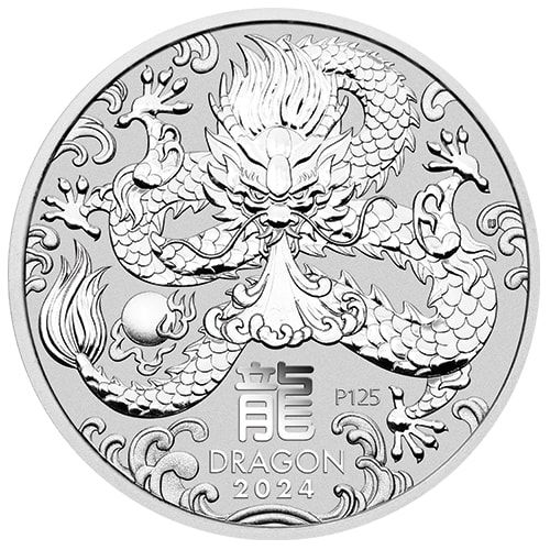 Compare 2024 1 oz Silver Year of the Dragon Coin - Lunar Series III prices